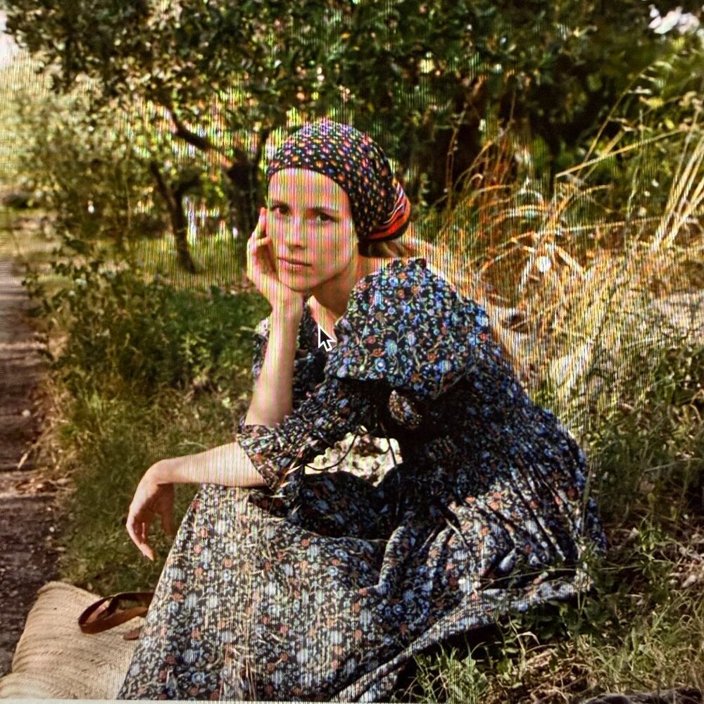 DOEN Sz M Bijou Dress in Noir Prairie De Montagne